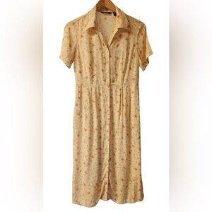 Vintage Eddie Bauer Light Yellow Floral Dress